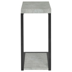 Beck Engineered Wood C-Shape Sofa Side Table Cement