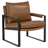 Best Furniture Outlet - Coaster - Rosalind Upholstered Track Arm Accent Chair Brown - 903019