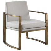 Best Furniture Outlet - Coaster - Cory Upholstered Arched Arm Accent Chair Cream - 903048