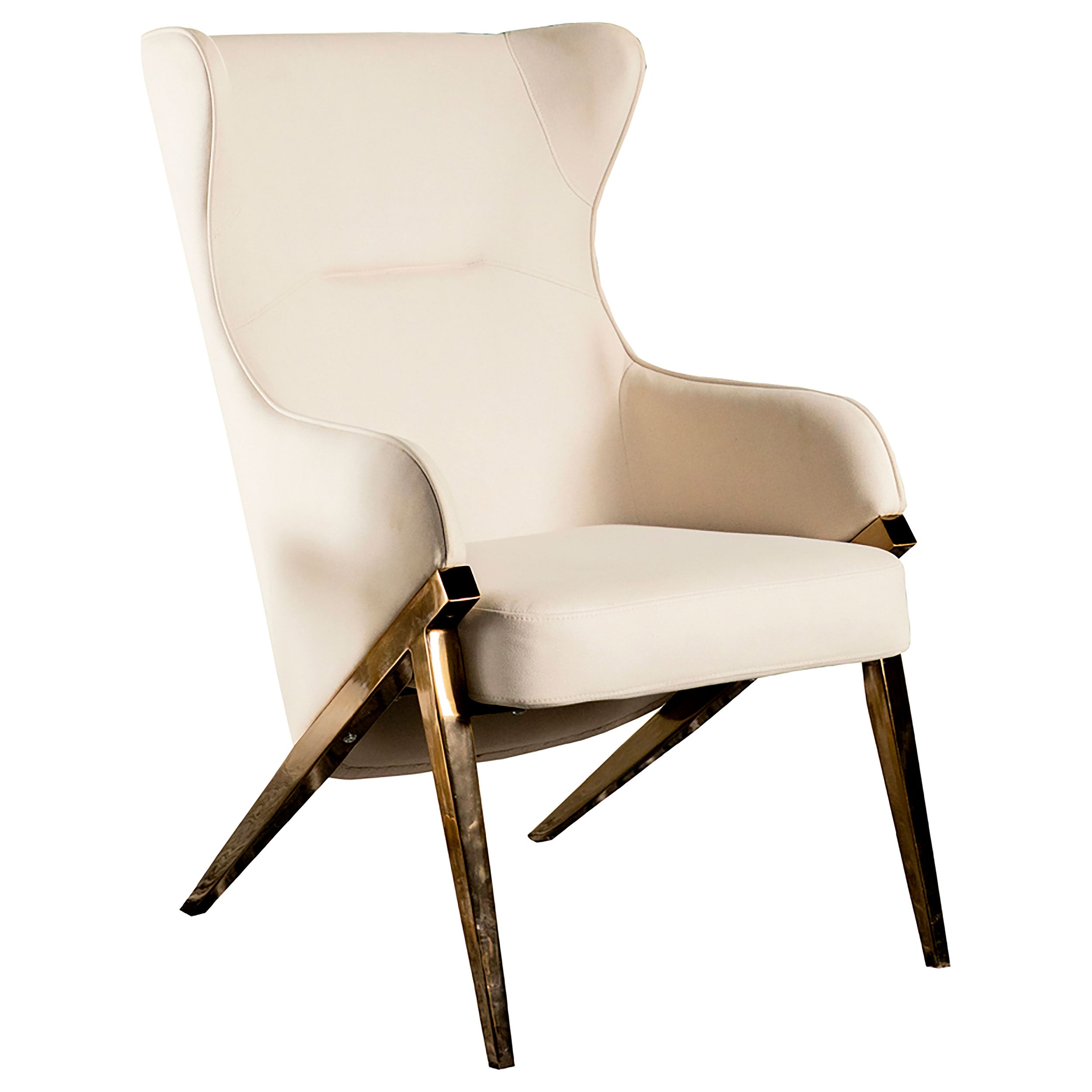 Best Furniture Outlet - Coaster - Walker Upholstered high Wingback Accent Chair Cream - 903052