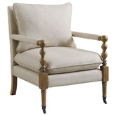 Best Furniture Outlet - Coaster - Dempsy Upholstered Accent Chair with Casters Beige - 903058