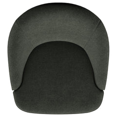 Leon Upholstered Barrel Accent Swivel Chair Hunter Green