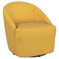 Best Furniture Outlet - Coaster - Leon Upholstered Barrel Accent Swivel Chair Mustard Yellow - 903076