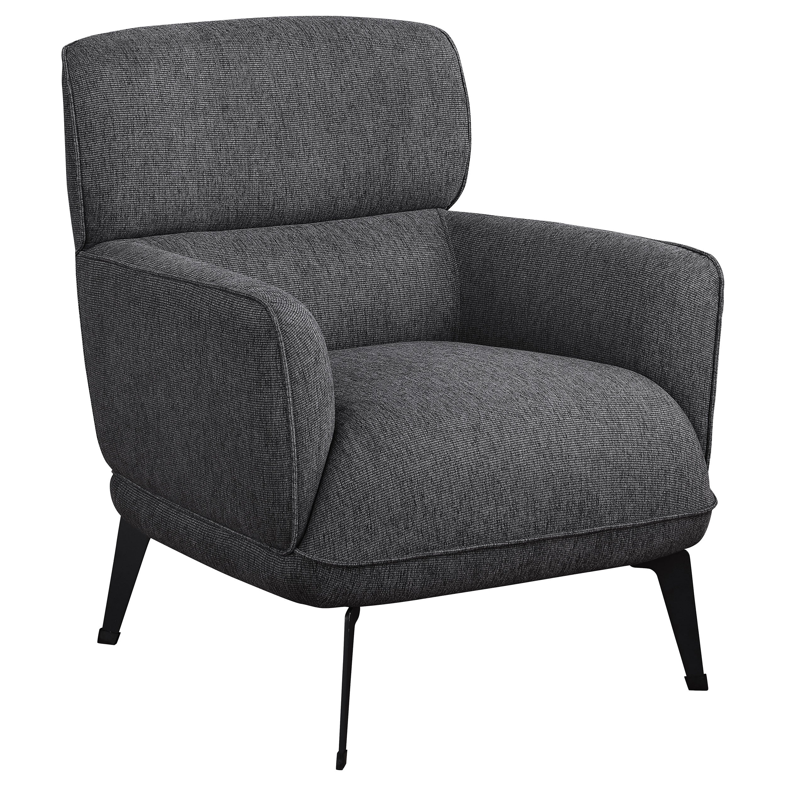 Best Furniture Outlet - Coaster - Andrea Upholstered Crecent Arm Accent Chair Grey - 903082