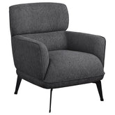 Best Furniture Outlet - Coaster - Andrea Upholstered Crecent Arm Accent Chair Grey - 903082