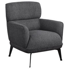 Best Furniture Outlet - Coaster - Andrea Upholstered Crecent Arm Accent Chair Grey - 903082