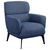 Best Furniture Outlet - Coaster - Andrea Upholstered Crecent Arm Accent Chair Blue - 903083