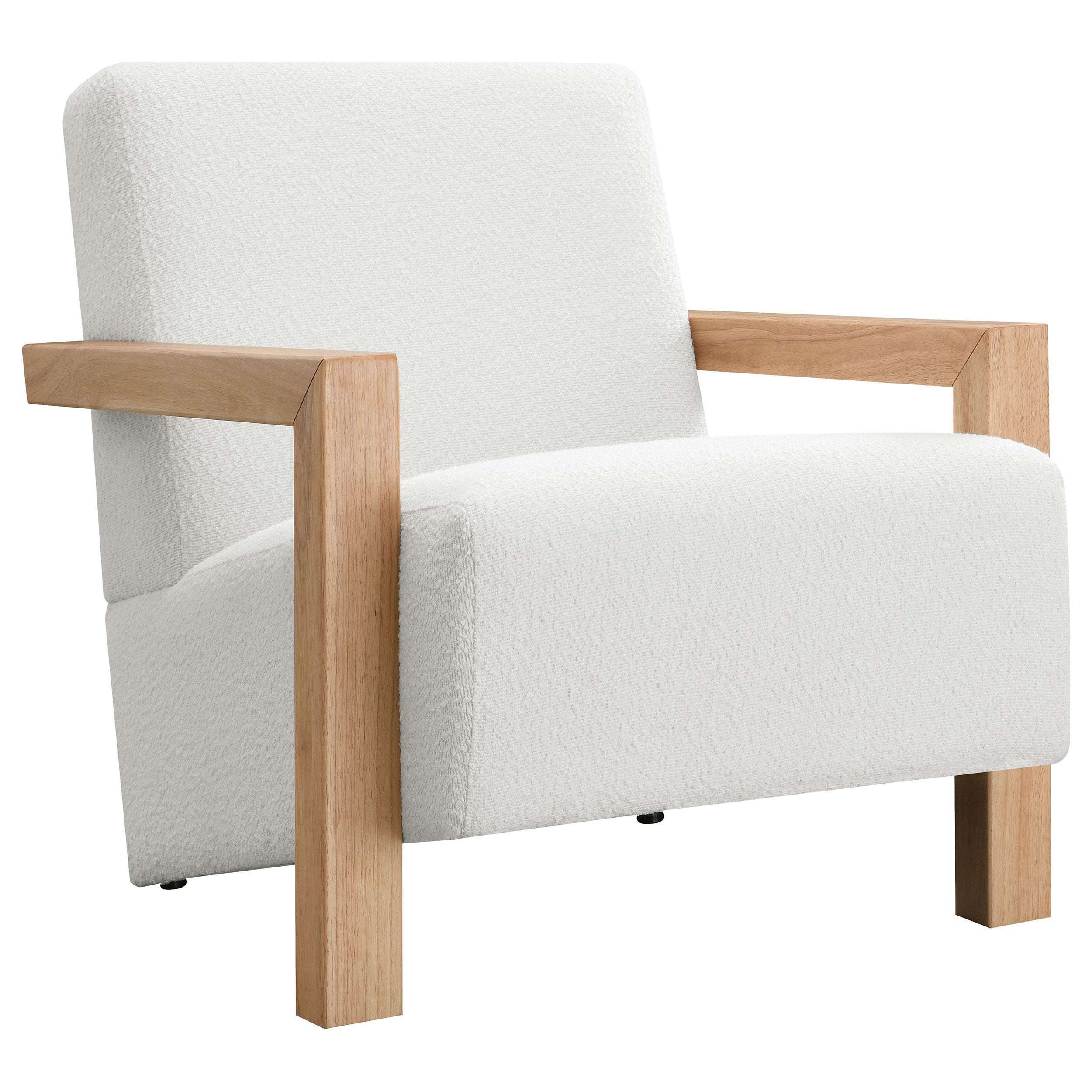 Best Furniture Outlet - Coaster - Fitzroy Boucle Upholstered Accent Arm Chair Ivory - 903094