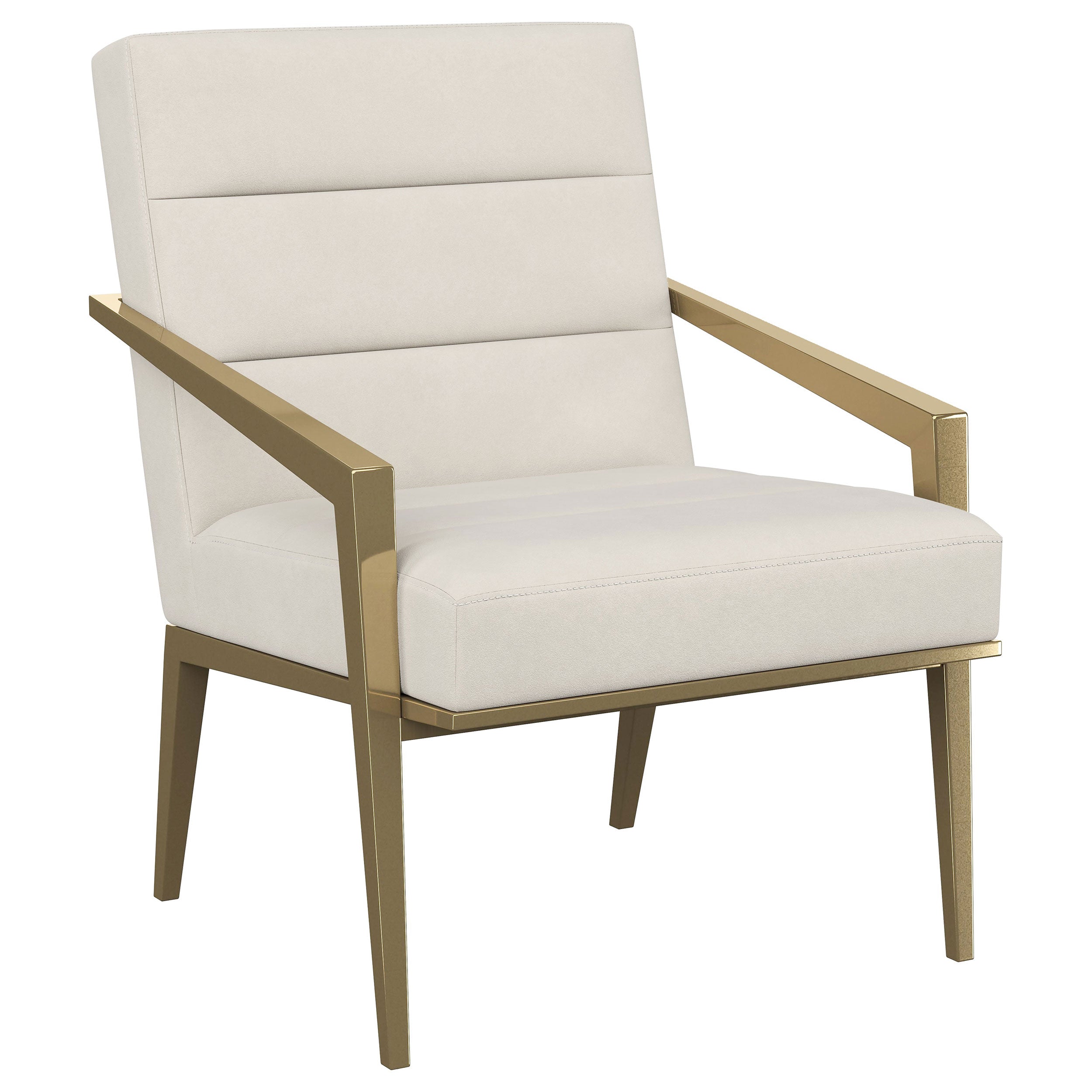 Best Furniture Outlet - Coaster - Kirra Upholstered Metal Arm Accent Chair Cream - 903143
