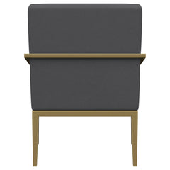 Kirra Upholstered Metal Arm Accent Chair Dark Grey