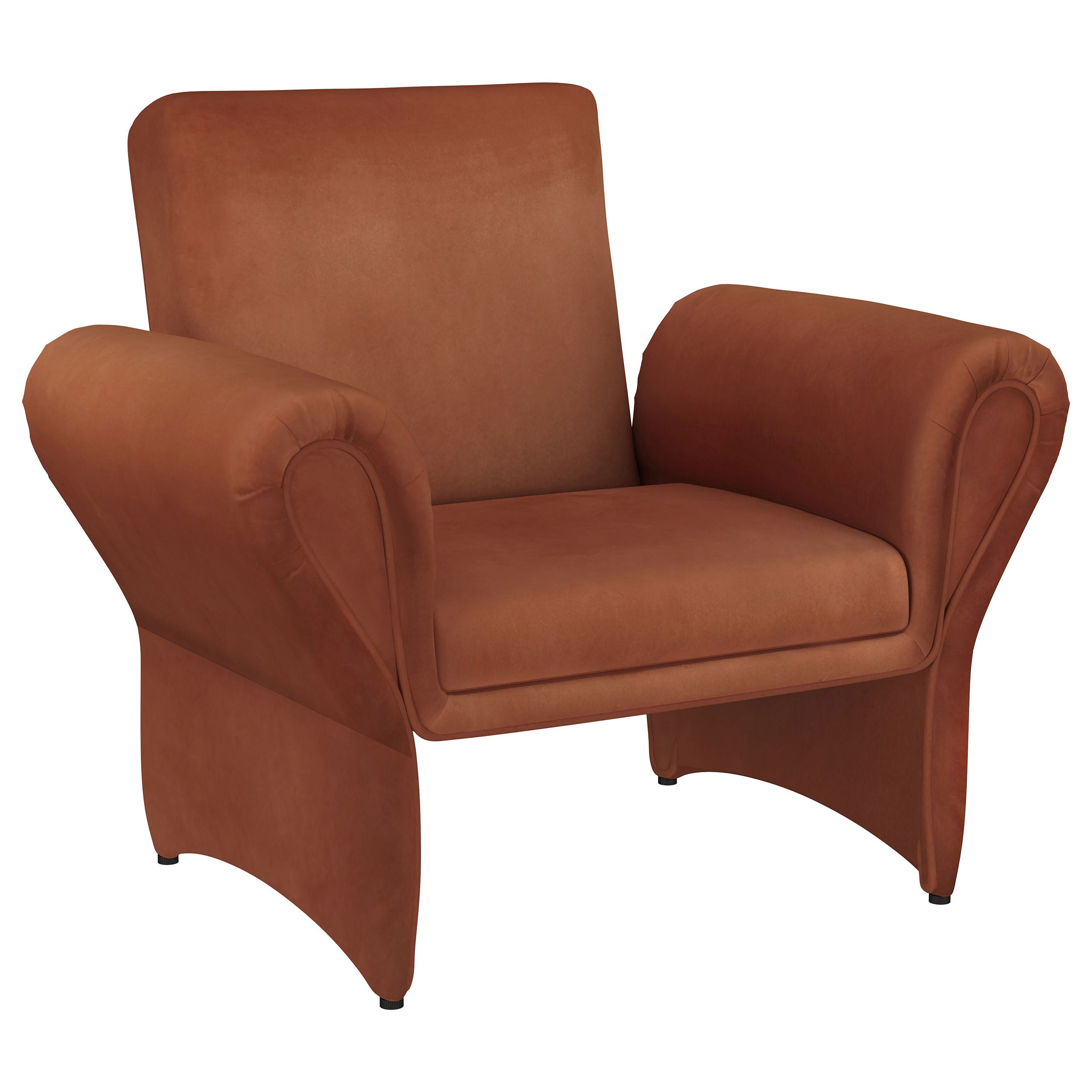 Best Furniture Outlet - Coaster - Liana Upholstered Roll Arm Accent Armchair Rust Orange - 903150