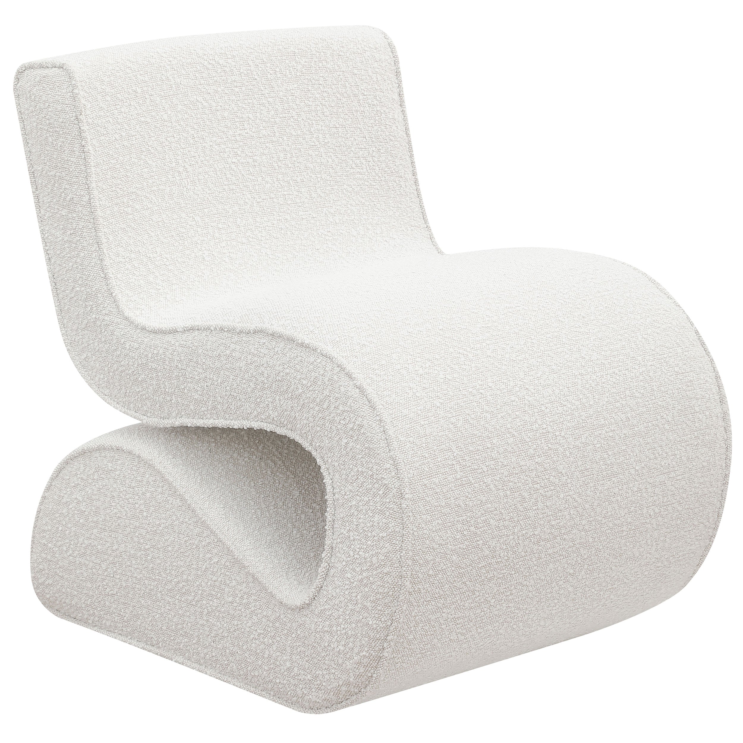 Best Furniture Outlet - Coaster - Ronea Boucle Upholstered Armless Curved Chair Cream - 903154