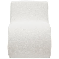 Ronea Boucle Upholstered Armless Curved Chair Cream