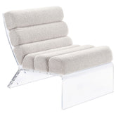 Best Furniture Outlet - Coaster - Serreta Boucle Upholstered Armless Acrylic Chair Ivory - 903161