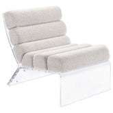 Best Furniture Outlet - Coaster - Serreta Boucle Upholstered Armless Acrylic Chair Ivory - 903161