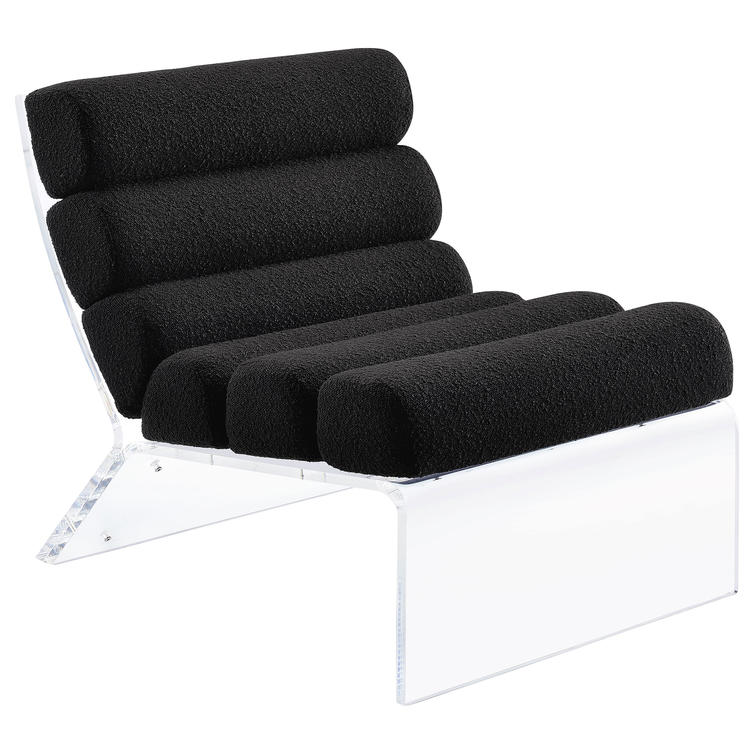 Best Furniture Outlet - Coaster - Serreta Boucle Upholstered Armless Acrylic Chair Black - 903162