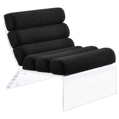 Best Furniture Outlet - Coaster - Serreta Boucle Upholstered Armless Acrylic Chair Black - 903162