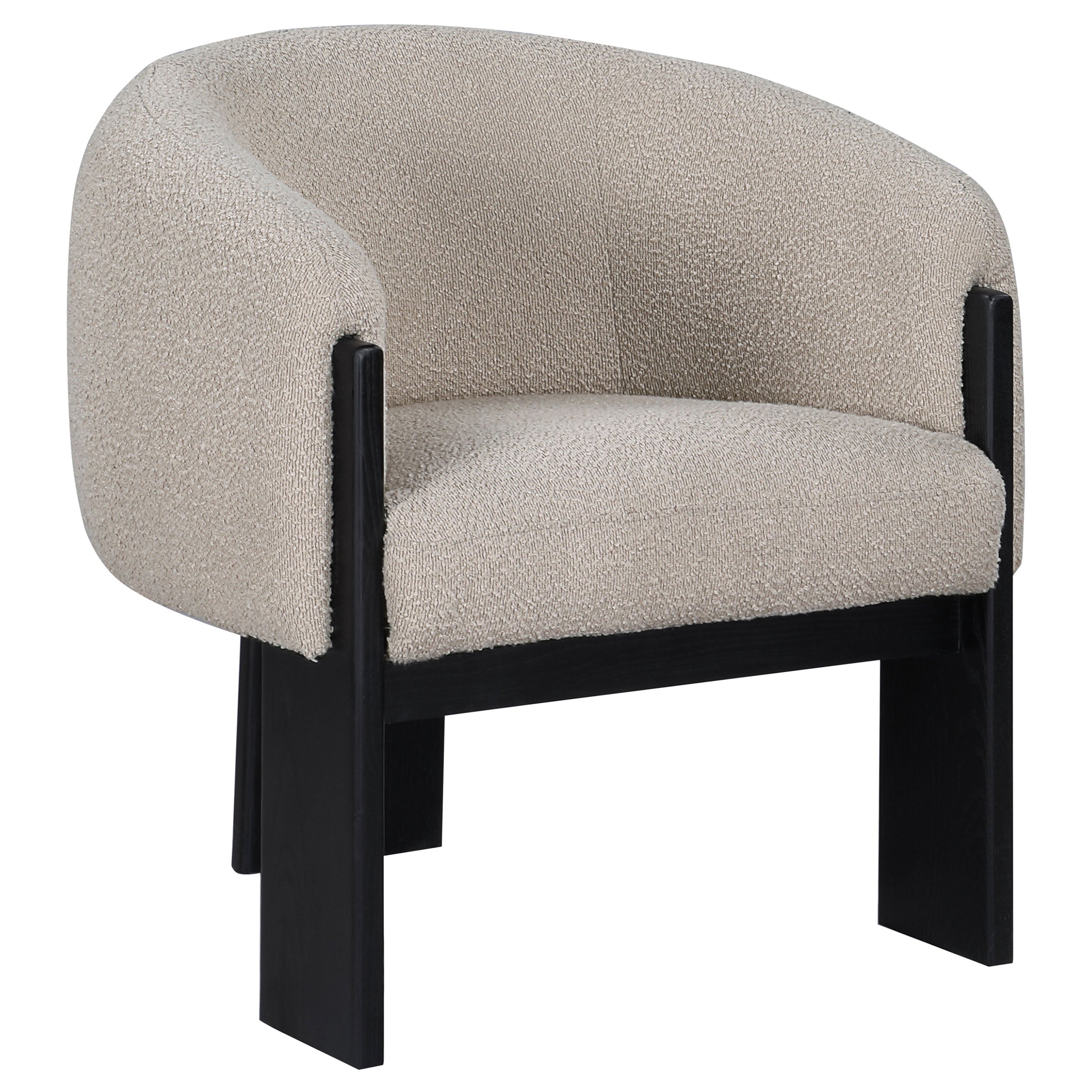 Best Furniture Outlet - Coaster - Valdez Boucle Upholstered Barrel Back Accent Chair Beige - 903165