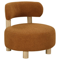 Best Furniture Outlet - Coaster - Zonie Boucle Upholstered Barrel Back Accent Chair Orange - 903167