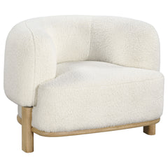 Best Furniture Outlet - Coaster - Lawler Upholstered Barrel Back Accent Chair Ivory - 903169