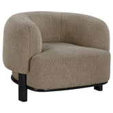 Best Furniture Outlet - Coaster - Lawler Upholstered Barrel Back Accent Chair Brown and Black - 903170