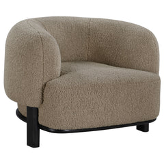 Best Furniture Outlet - Coaster - Lawler Upholstered Barrel Back Accent Chair Brown and Black - 903170