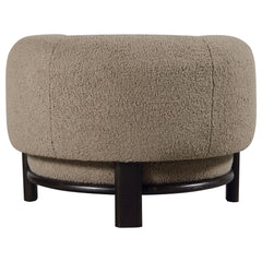Lawler Upholstered Barrel Back Accent Chair Brown and Black