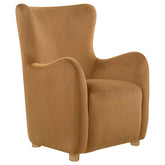 Best Furniture Outlet - Coaster - Thornton Velvet Upholstered Wingback Lounge Accent Chair Cognac - 903176