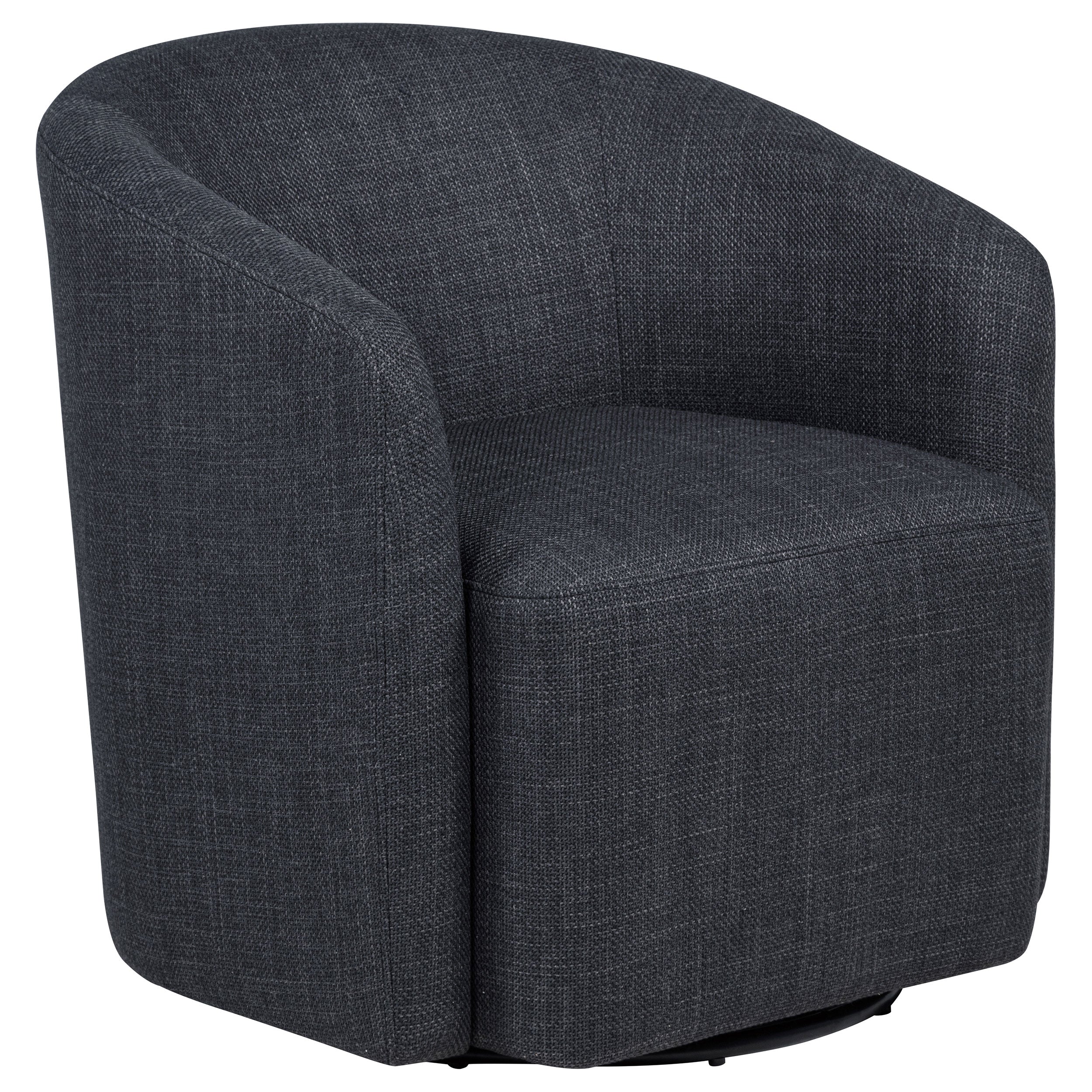 Best Furniture Outlet - Coaster - Mossbrook Fabric Upholstered Swivel Accent Chair Anthracite - 903223