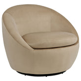 Best Furniture Outlet - Coaster - Myernick Velvet Upholstered Swivel Accent Chair Camel - 903228