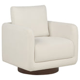 Best Furniture Outlet - Coaster - Iris Fabric Upholstered Swivel Accent Chair Ivory - 903255