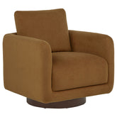 Best Furniture Outlet - Coaster - Iris Fabric Upholstered Swivel Accent Chair Rust - 903256