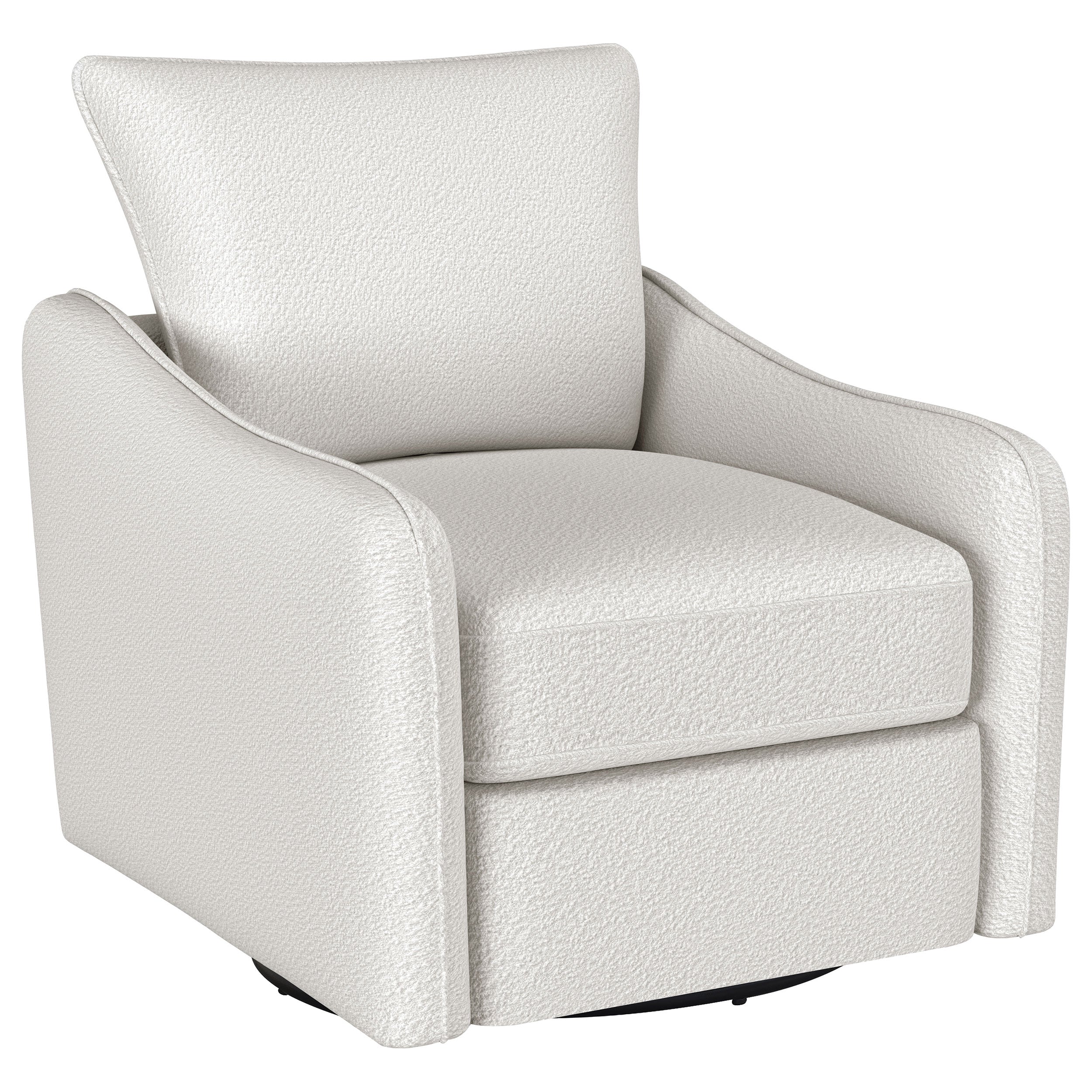 Best Furniture Outlet - Coaster - Madia Upholstered Sloped Arm Swivel Glider Chair Vanilla - 903391