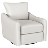 Best Furniture Outlet - Coaster - Madia Upholstered Sloped Arm Swivel Glider Chair Vanilla - 903391