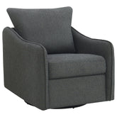 Best Furniture Outlet - Coaster - Madia Upholstered Sloped Arm Swivel Glider Chair Charcoal - 903393