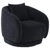 Best Furniture Outlet - Coaster - Arnaud Chenille Upholstered Swivel Accent Chair Navy - 903487