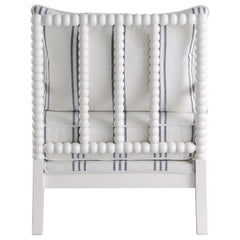 Blanchett Upholstered Bobbin Accent Chair White