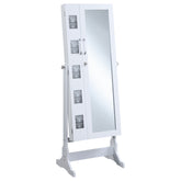 Best Furniture Outlet - Coaster - Doyle Cheval Mirror with Jewelry Storage White - 904031