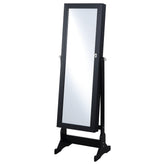 Best Furniture Outlet - Coaster - Tutuola Cheval Mirror with Jewelry Storage Black - 904039