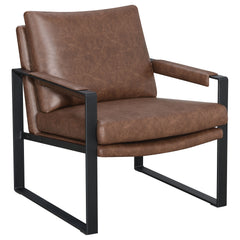 Best Furniture Outlet - Coaster - Rosalind Upholstered Track Arm Accent Chair Brown - 904112