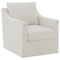 Best Furniture Outlet - Coaster - Winter Upholstered Sloped Arm Accent Swivel Chair Beige - 904133