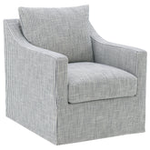 Best Furniture Outlet - Coaster - Winter Upholstered Sloped Arm Accent Swivel Chair Grey - 904137