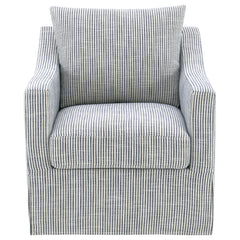 Winter Upholstered Sloped Arm Accent Swivel Chair Grey