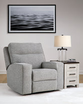 Best Furniture Outlet - Ashley Furniture - Biscoe Living Room - PWR REC Loveseat/CON/ADJ HDRST / Pewter - 9050318