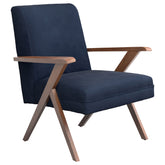 Best Furniture Outlet - Coaster - Cheryl Upholstered Wood Arm Accent Chair Dark Blue - 905415