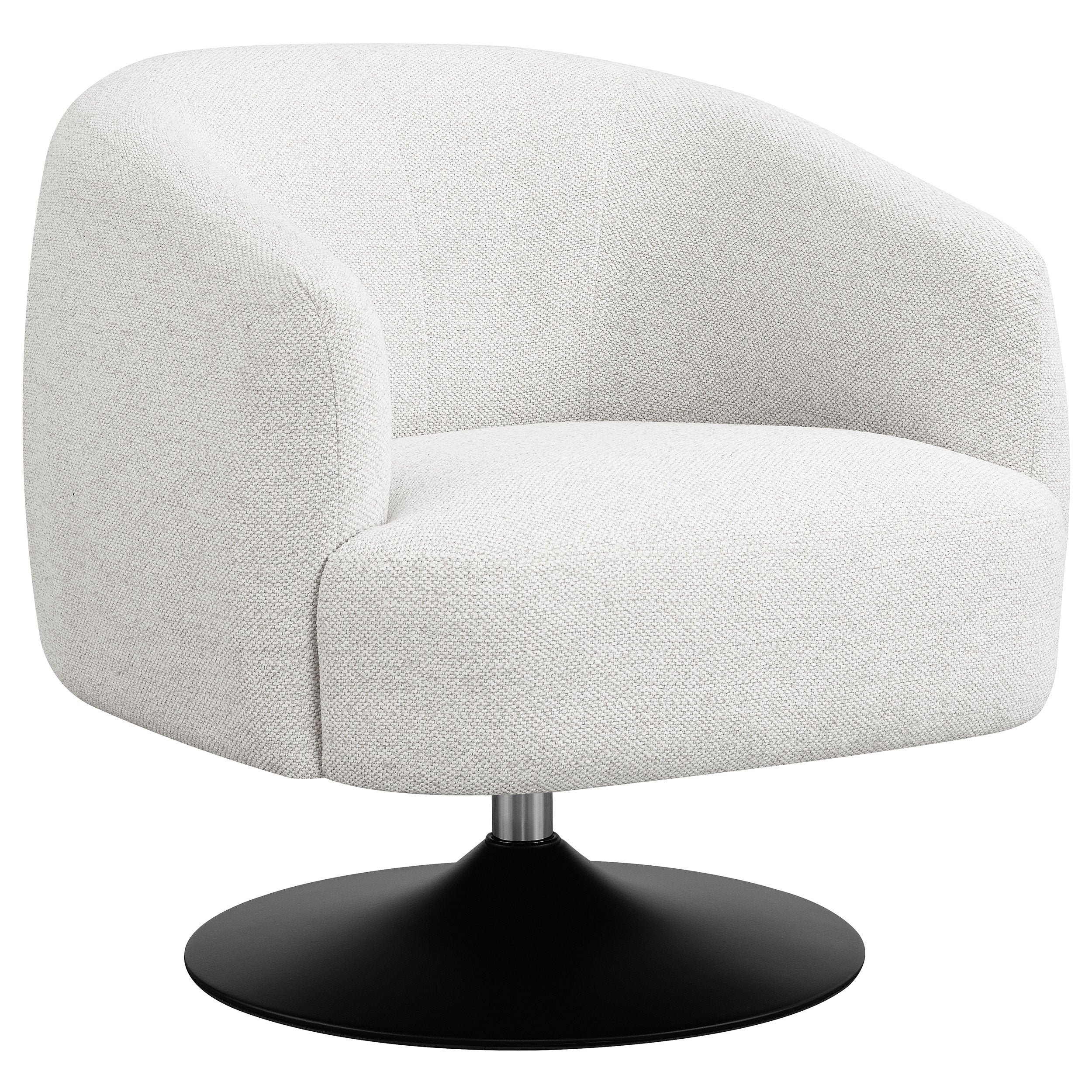 Best Furniture Outlet - Coaster - Dave Upholstered Barrel Back Swivel Club Chair Beige - 905739