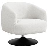 Best Furniture Outlet - Coaster - Dave Upholstered Barrel Back Swivel Club Chair Beige - 905739