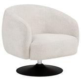 Best Furniture Outlet - Coaster - Dave Upholstered Barrel Back Swivel Club Chair Beige - 905739
