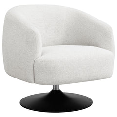 Best Furniture Outlet - Coaster - Dave Upholstered Barrel Back Swivel Club Chair Beige - 905739
