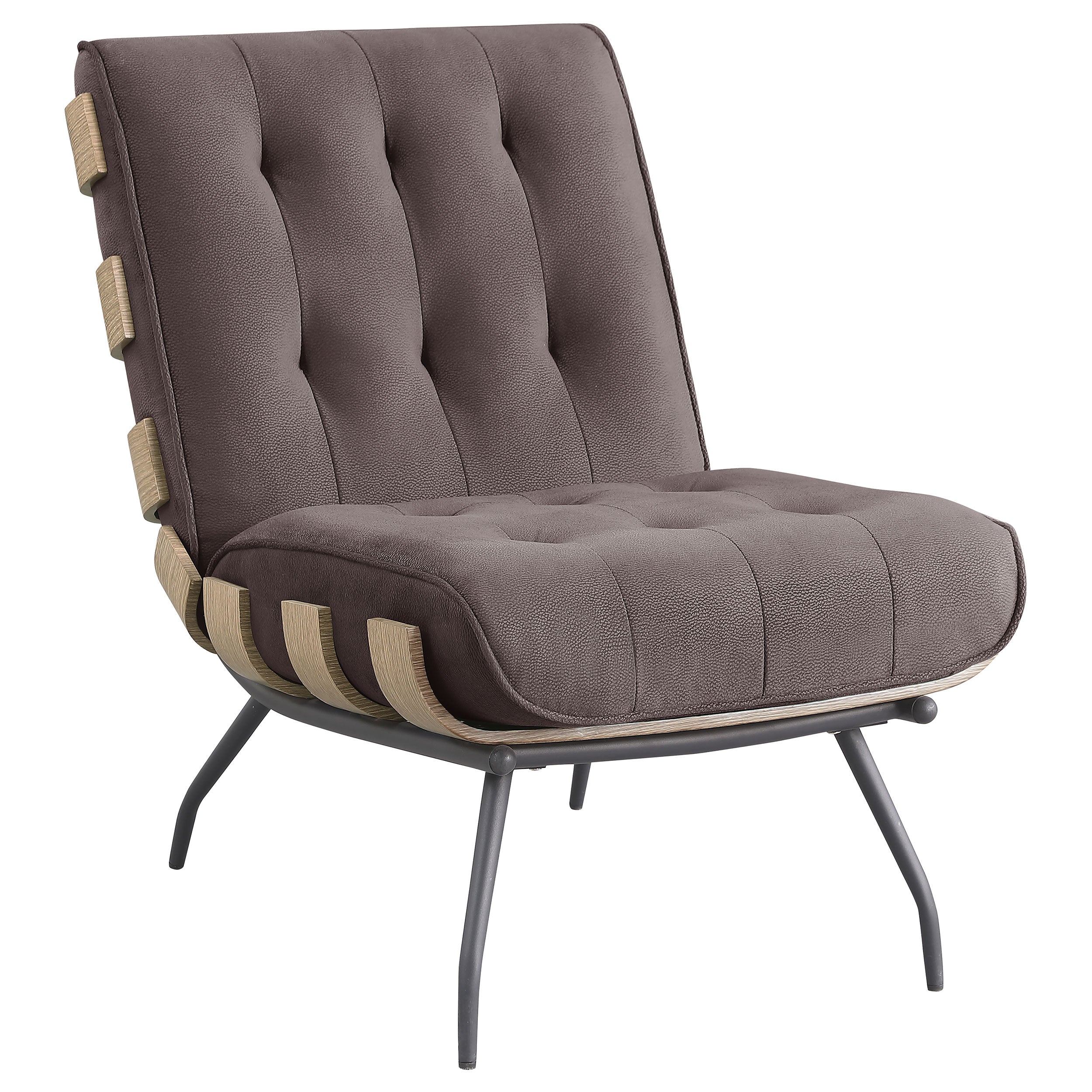 Best Furniture Outlet - Coaster - Aloma Upholstered Tufted Armless Accent Chair Brown - 907503
